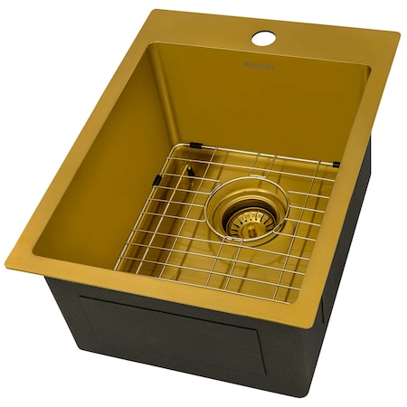 Ruvati Sink, Stainless Steel, 20" W x 15" L x RVH8110GG